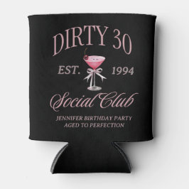 Rafraîchisseur Pour Canette Dirty 30 Coquette Martini & Bow Anniversaire