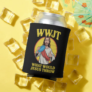 Rafraîchisseur Pour Canette Disc Golf Wwjt Que lancerait Jésus Frisbee 