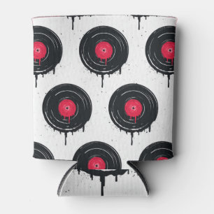 Rafraîchisseur Pour Canette disques vinyliques fondus, motif artistique.