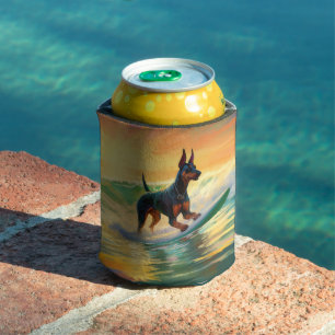 Rafraîchisseur Pour Canette Doberman Beach Surf Peinture