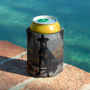 Rafraîchisseur Pour Canette Doberman Citrouille Halloween effroi