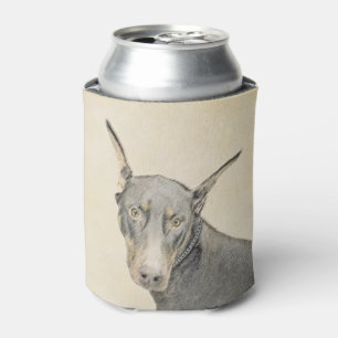 Rafraîchisseur Pour Canette Doberman Pinscher Peinture - Art Chien original