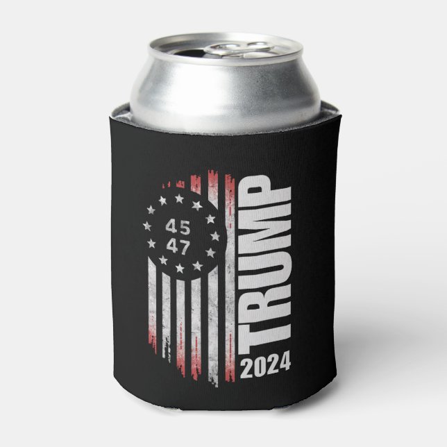 Rafraîchisseur Pour Canette Donald Trump Élection 2024 Vote 45 47 Américain (Can devant)
