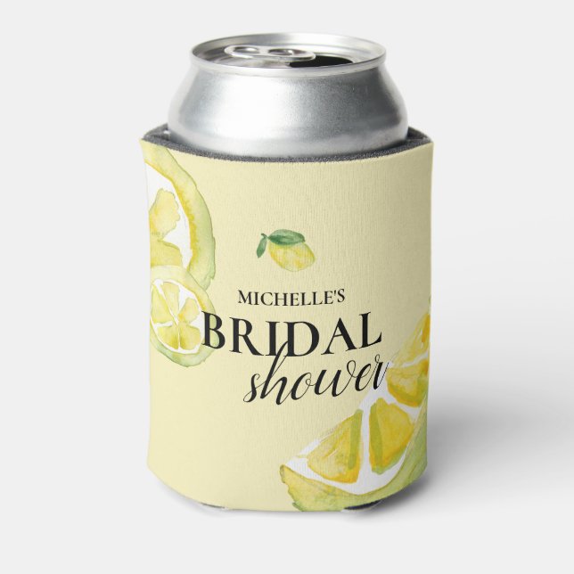 Rafraîchisseur Pour Canette Douce Mariée Jaune de Citron Personnalisé (Can Dos)