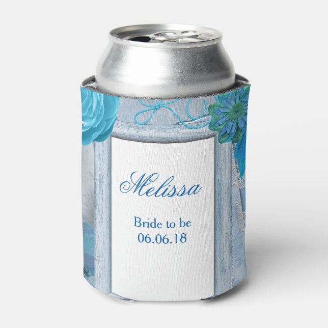 Rafraîchisseur Pour Canette Douche à thème bleu rustique (Can devant)