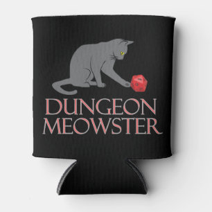Rafraîchisseur Pour Canette Doungeon Meowster Drôle RPG Chat avec dés