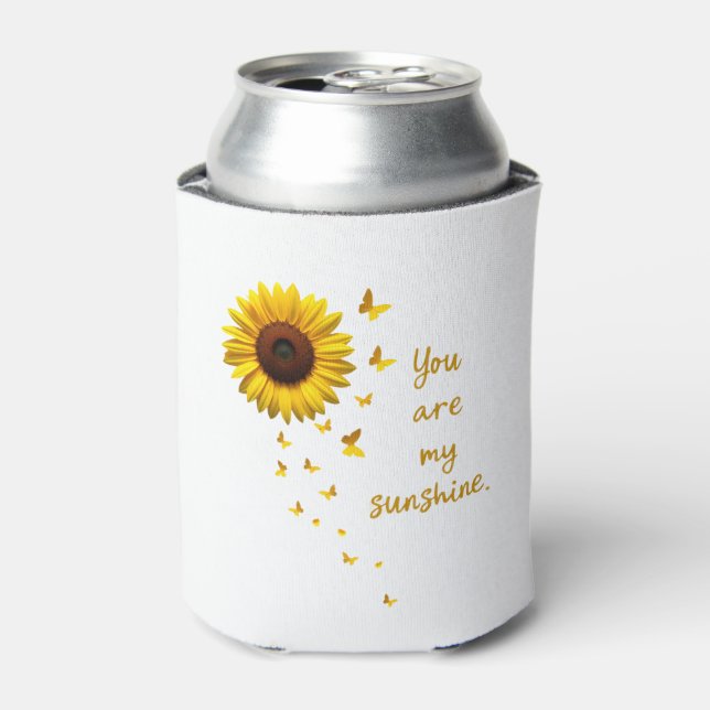 Rafraîchisseur Pour Canette Dragonflies and Sunflower You Are My Sunshine (Can devant)
