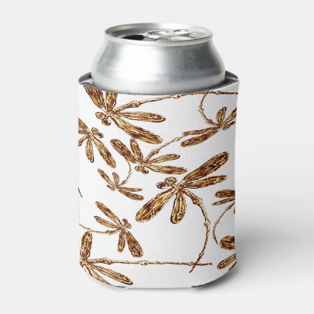 Rafraîchisseur Pour Canette Dragonfly Frenzy Gold Can Coolby Holder (Can devant)