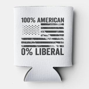 Rafraîchisseur Pour Canette Drapeau américain 100% américain 0% libéral républ