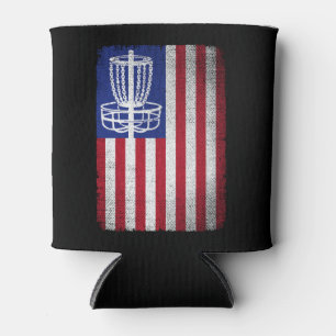Rafraîchisseur Pour Canette Drapeau Américain Homme Lover Golf Disque Volant
