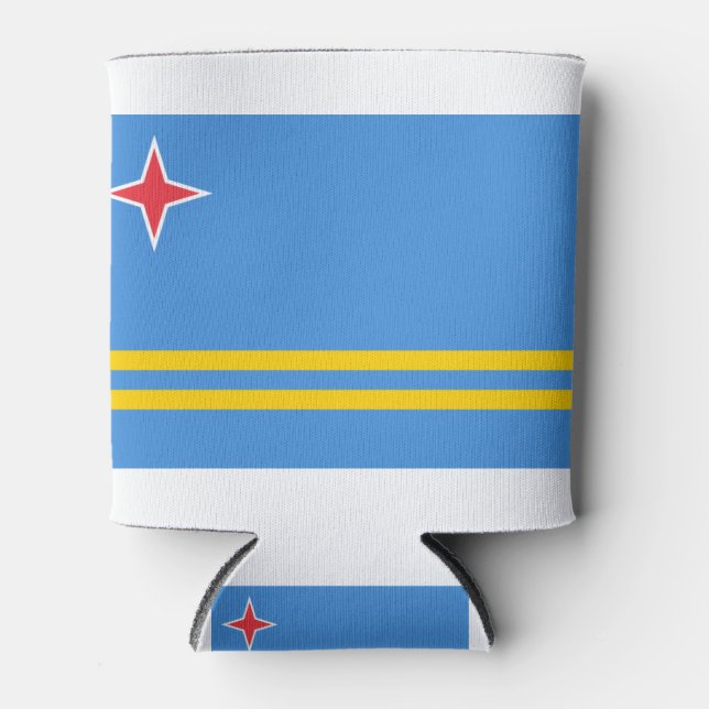 Rafraîchisseur Pour Canette Drapeau Aruba (Devant)