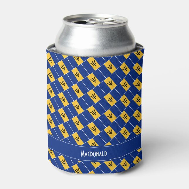 Rafraîchisseur Pour Canette Drapeau BARBADOS personnalisé (Can devant)