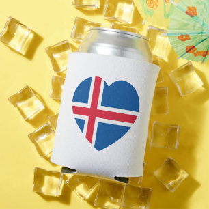 Rafraîchisseur Pour Canette Drapeau cardiaque islandais