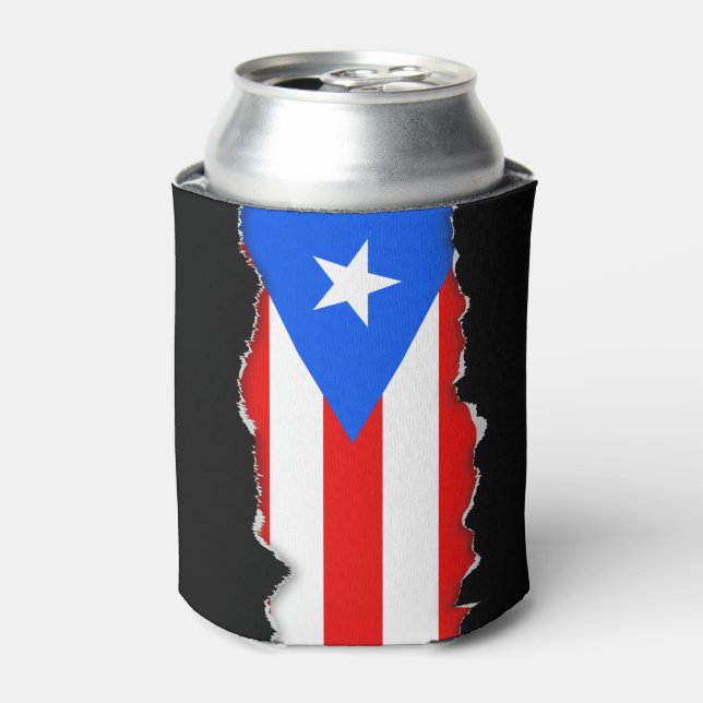 Rafraîchisseur Pour Canette Drapeau classique de Porto Rico (Can devant)