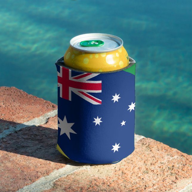 RAFRAÎCHISSEUR  POUR CANETTE DRAPEAU D'AUSTRALIE (Piscine in situ)