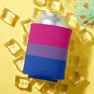 Rafraîchisseur Pour Canette Drapeau de fierté bisexuelle de SlipperyJoe's coul
