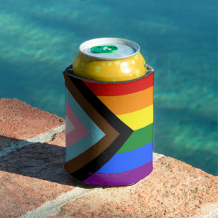 Rafraîchisseur Pour Canette Drapeau de fierté Progress Pride de SlipperyJoe si