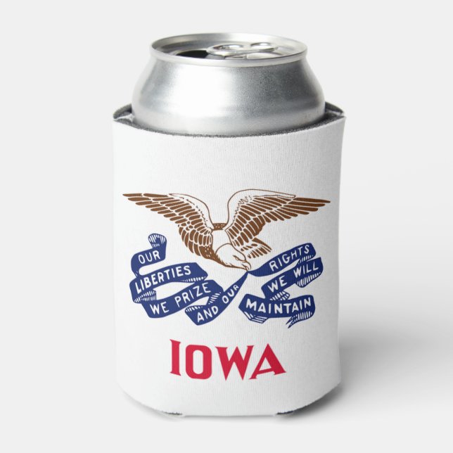 Rafraîchisseur Pour Canette Drapeau de l'État de l'Iowa (Can devant)