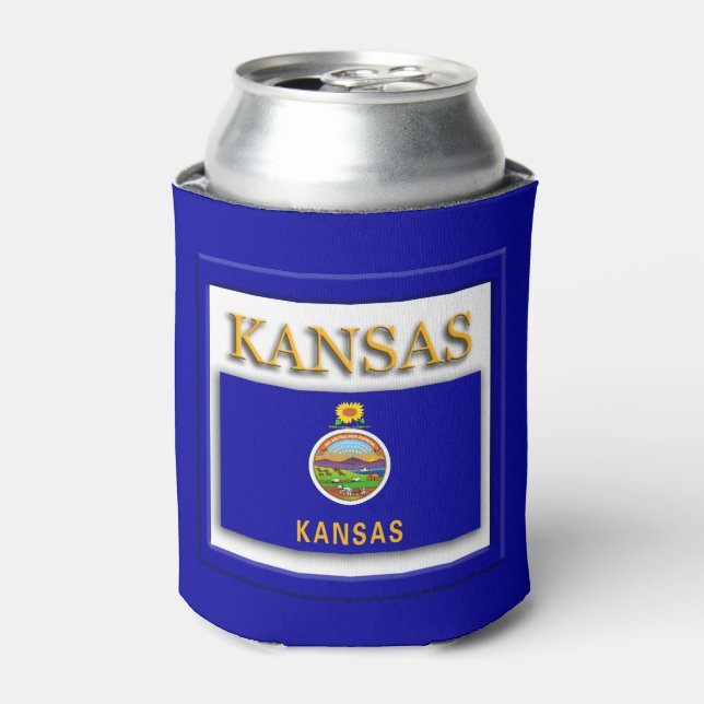 Rafraîchisseur Pour Canette Drapeau de l'État du Kansas (Can devant)