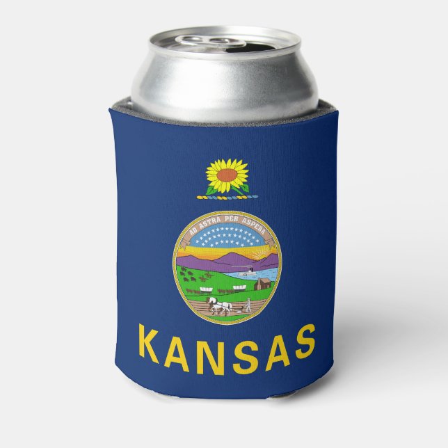 Rafraîchisseur Pour Canette Drapeau de l'État du Kansas (Can Dos)