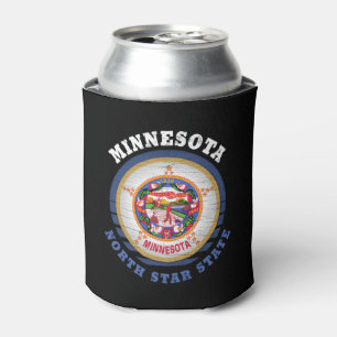 RAFRAÎCHISSEUR POUR CANETTE DRAPEAU D'ÉTAT DE MINNESOTA NORTH STAR