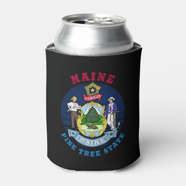 RAFRAÎCHISSEUR  POUR CANETTE DRAPEAU D'ÉTAT DE PINE MAINE (Can devant)