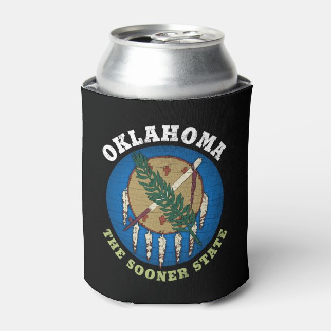 RAFRAÎCHISSEUR  POUR CANETTE DRAPEAU D'ÉTAT D'OKLAHOMA (Can devant)