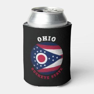 RAFRAÎCHISSEUR POUR CANETTE DRAPEAU D'ÉTAT OHIO BUCKEYE