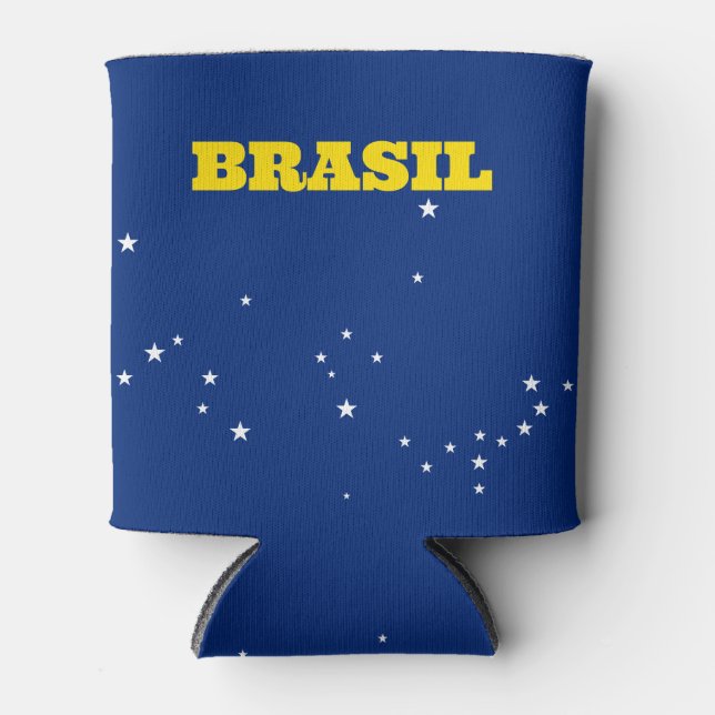 Rafraîchisseur Pour Canette Drapeau du Brésil | Brasil Verde Amarelo (Devant)