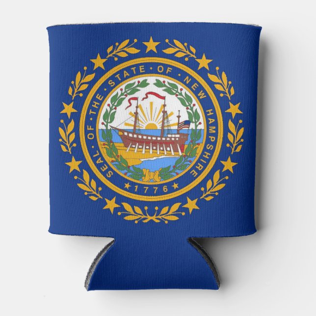 Rafraîchisseur Pour Canette Drapeau du New Hampshire (Devant)
