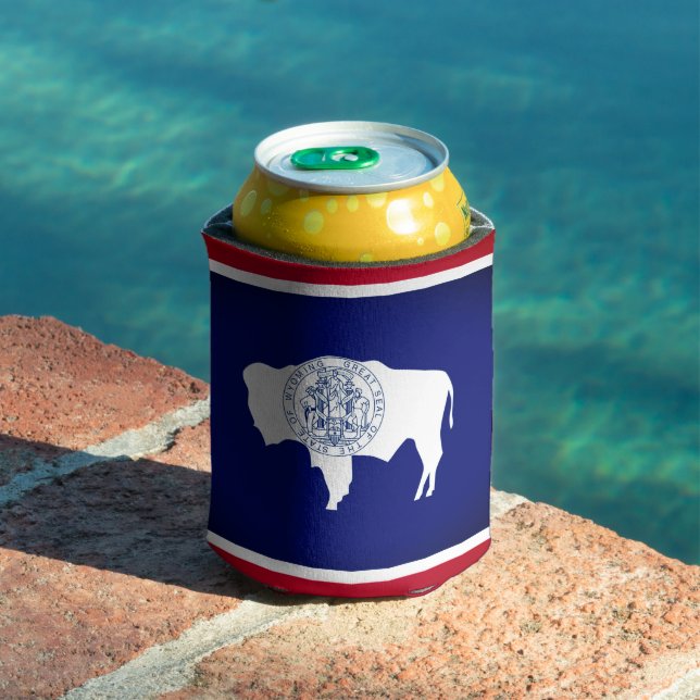 Rafraîchisseur Pour Canette Drapeau du Wyoming (Piscine in situ)