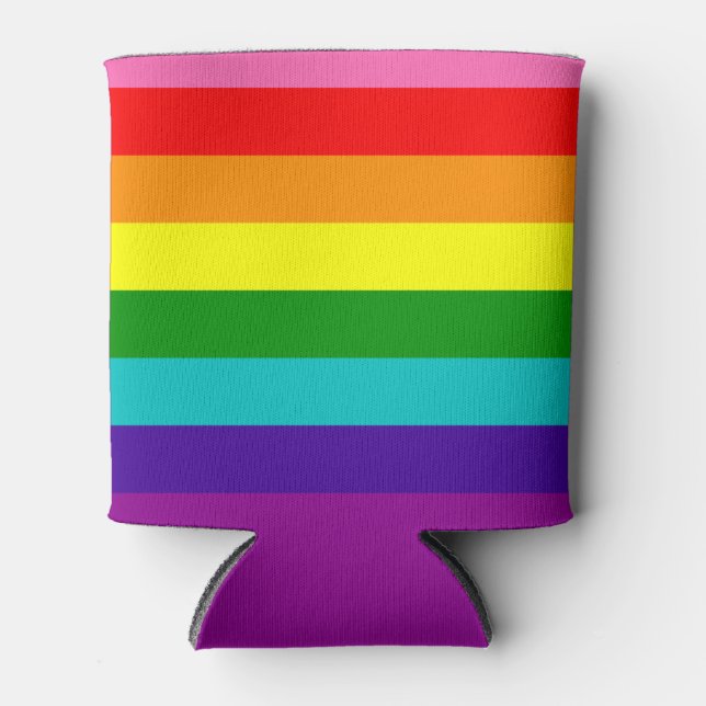 Rafraîchisseur Pour Canette drapeau gay Rainbow LGBT (Devant)