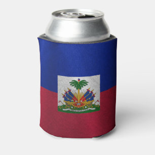Rafraîchisseur Pour Canette Drapeau haïtien texturé