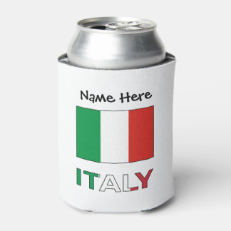 Rafraîchisseur Pour Canette Drapeau italien avec votre nom