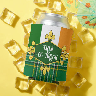 Rafraîchisseur Pour Canette Drapeau national irlandais/Tartan/Erin Go Bragh