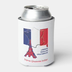 Rafraîchisseur Pour Canette Drapeau patriotique français BASTILLE DAME