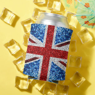 Rafraîchisseur Pour Canette Drapeau rouge bleu blanc brillant parties scintill