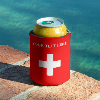 Rafraîchisseur Pour Canette Drapeau suisse personnalisé Schweiz Suisse Europe