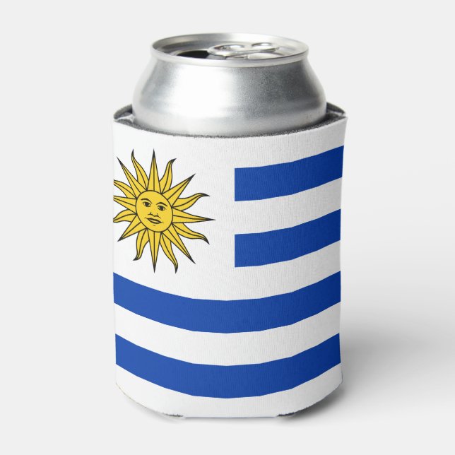 Rafraîchisseur Pour Canette Drapeau uruguayen Banda Oriental (Can devant)