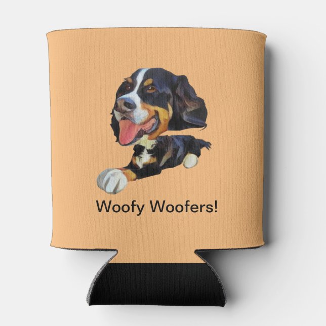 Rafraîchisseur Pour Canette Drôle Bernese Mountain Dog Can Cooler (Dos)