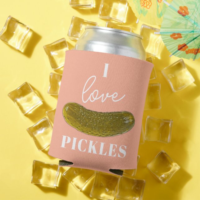 Rafraîchisseur Pour Canette Drôle J'Aime Les Pickles Bières Peuvent refroidir (Été in situ)