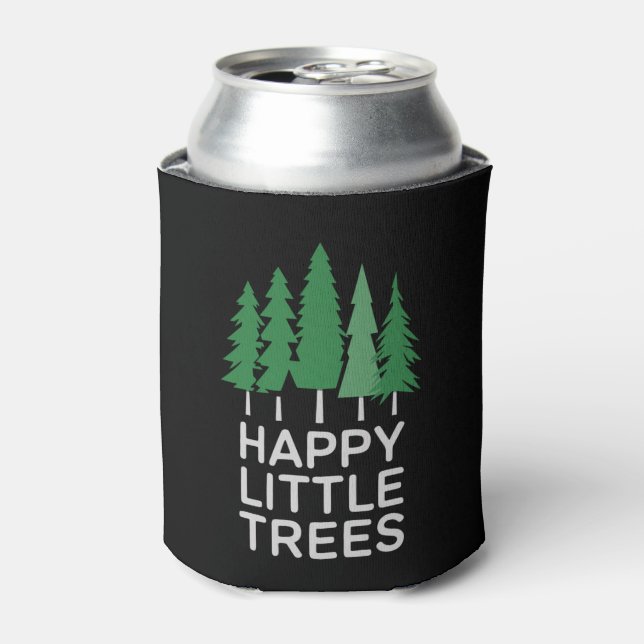 Rafraîchisseur Pour Canette Drôle Joyeux Petits Arbres Cadeaux Camping (Can devant)