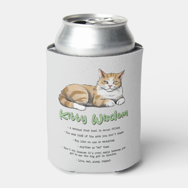 Rafraîchisseur Pour Canette Drôle Kitty sagesse (Can devant)