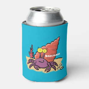 Rafraîchisseur Pour Canette Drôle mignon caricature pourpre crabe ermite