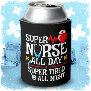 Rafraîchisseur Pour Canette Drôle mignon Super Fatigué Nurse Day Shift Nuit