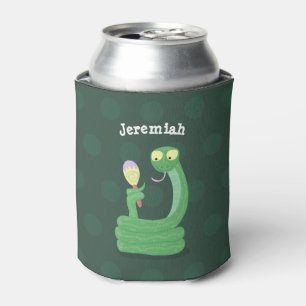 Rafraîchisseur Pour Canette Drôle serpent vert avec caricature maraca