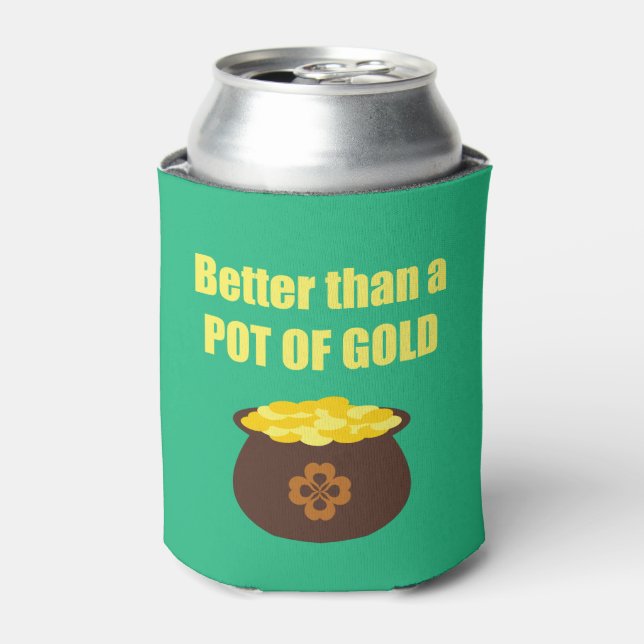 Rafraîchisseur Pour Canette Drôle St. Patrick's Day Pot of Gold (Can devant)
