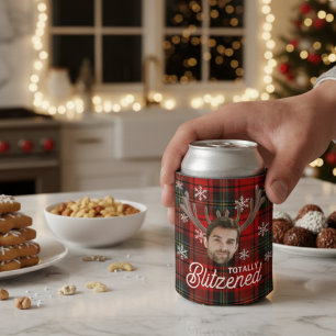 Rafraîchisseur Pour Canette Drôle Visage Photo Blitzened Christmas Custom Cade