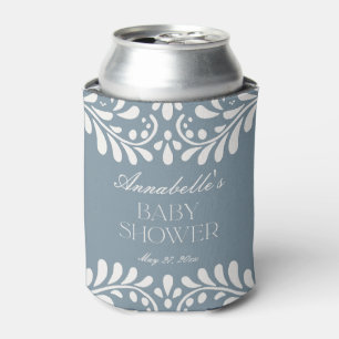 Rafraîchisseur Pour Canette Dusty Blue Talavera Espagne Baby shower Fiesta