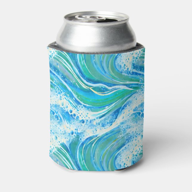 Rafraîchisseur Pour Canette Eau Bleue Océan Vagues de mer (Can Dos)